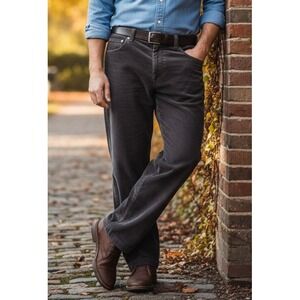 LL Bean Corduroy Pants Men's 40x30 Brown Straight Relaxed‎ Fit Preppy Workwear